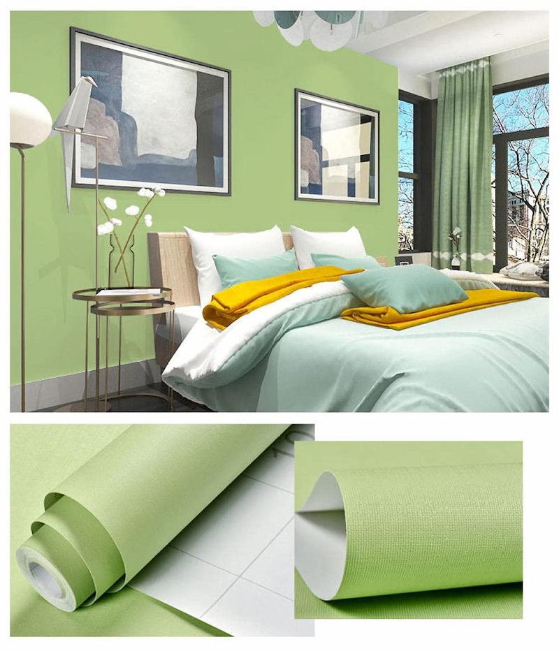 giấy dán tường màu xanh cốm