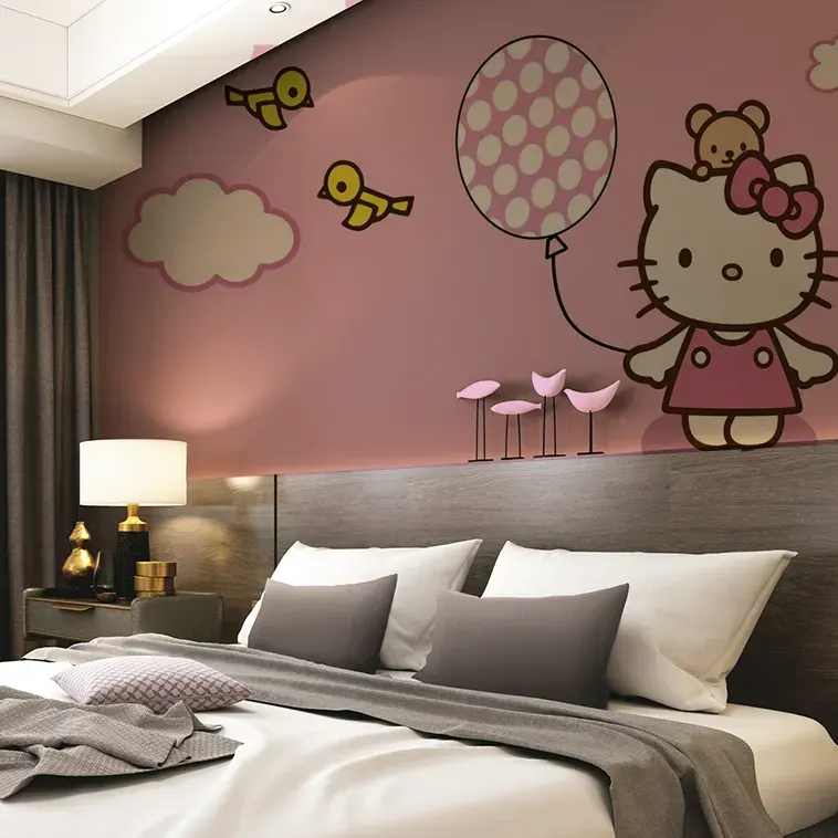 Giấy Dán Tường Hello Kitty