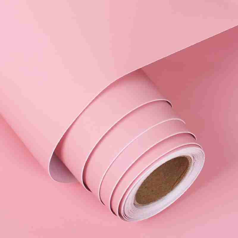 giấy dán tường màu hồng trơn