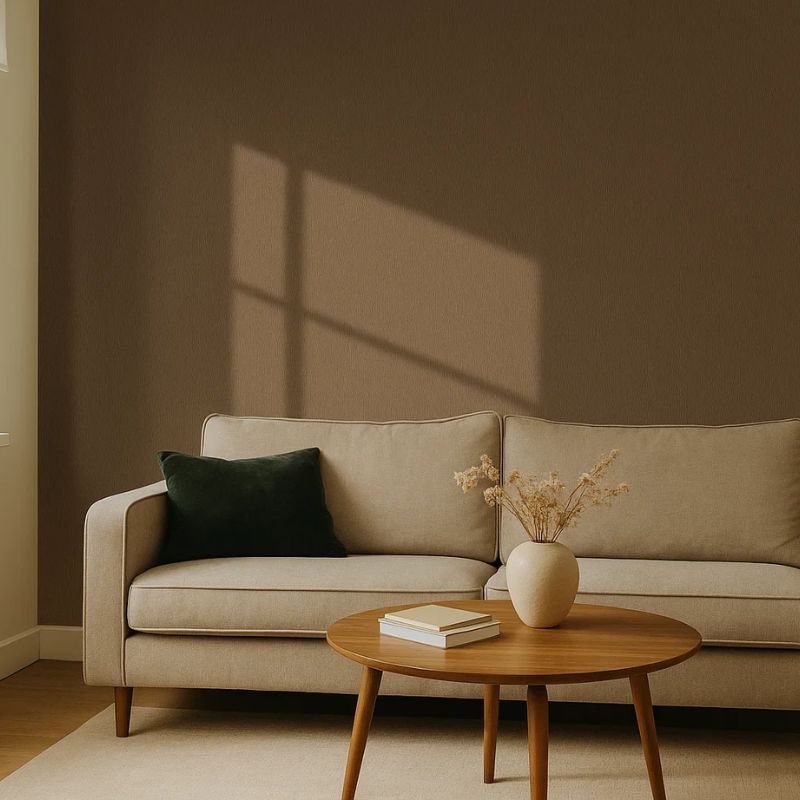 giấy dán tường màu nâu