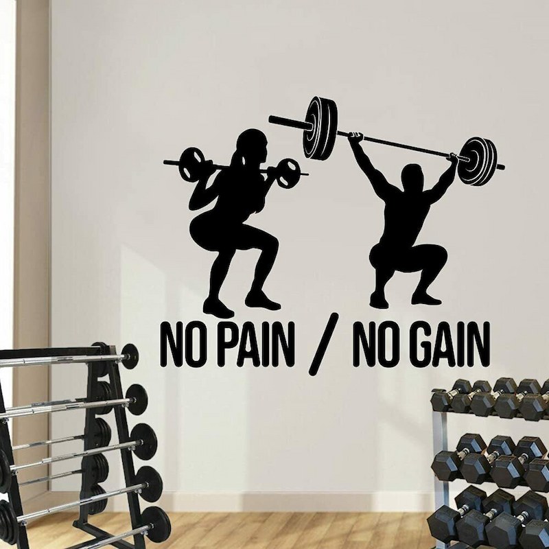 giấy dán tường phòng gym