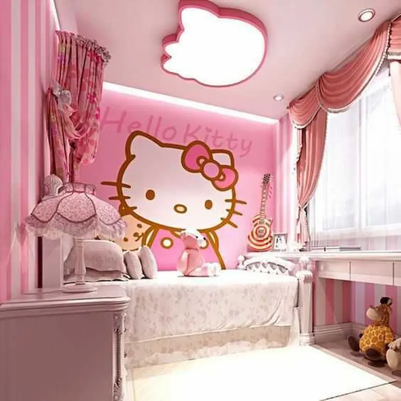 cách trang trí phòng ngủ hello kitty