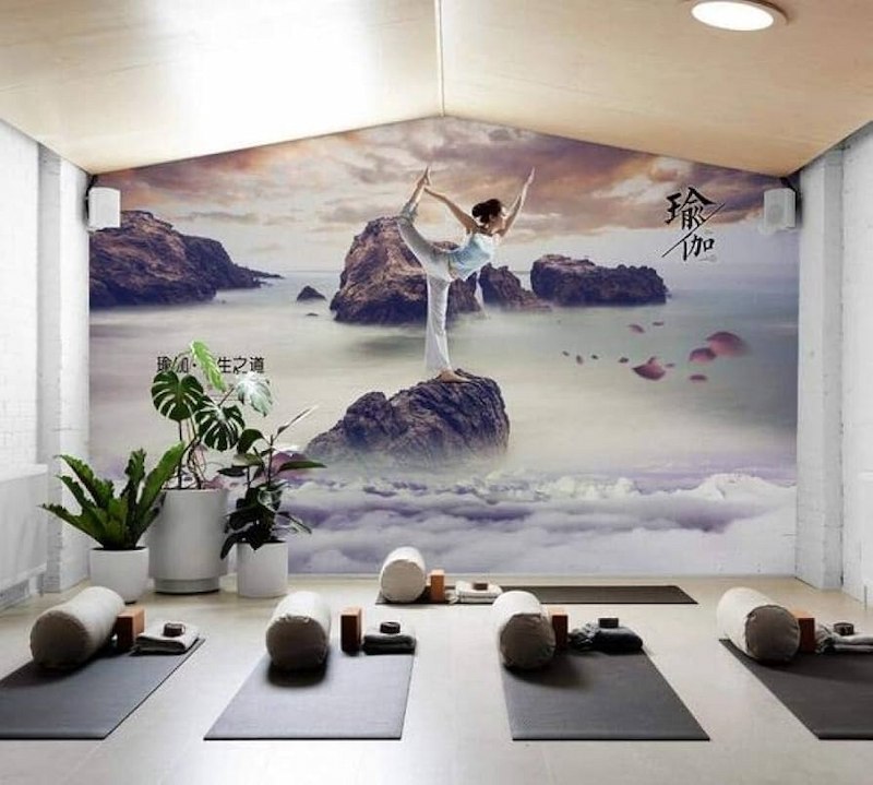 giấy dán tường phòng yoga giấy dán tường phòng yoga