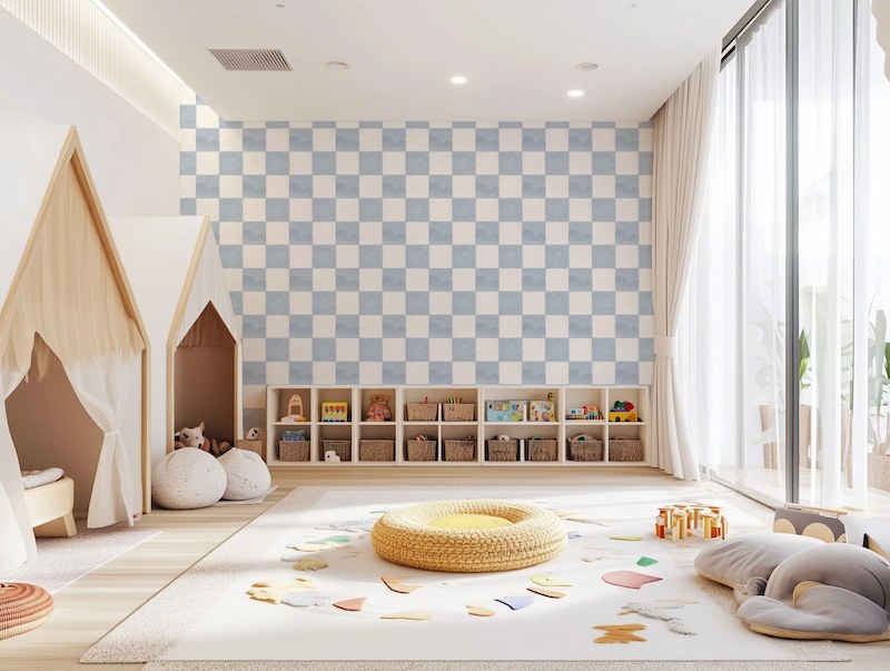 giấy dán tường mầm non