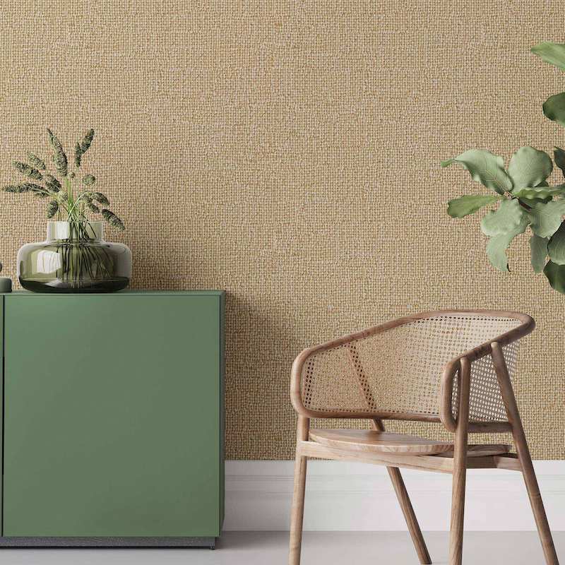 Mẫu giấy dán tường vải bố (fabric) mang lại cảm giác ấm cúng, sang trọng