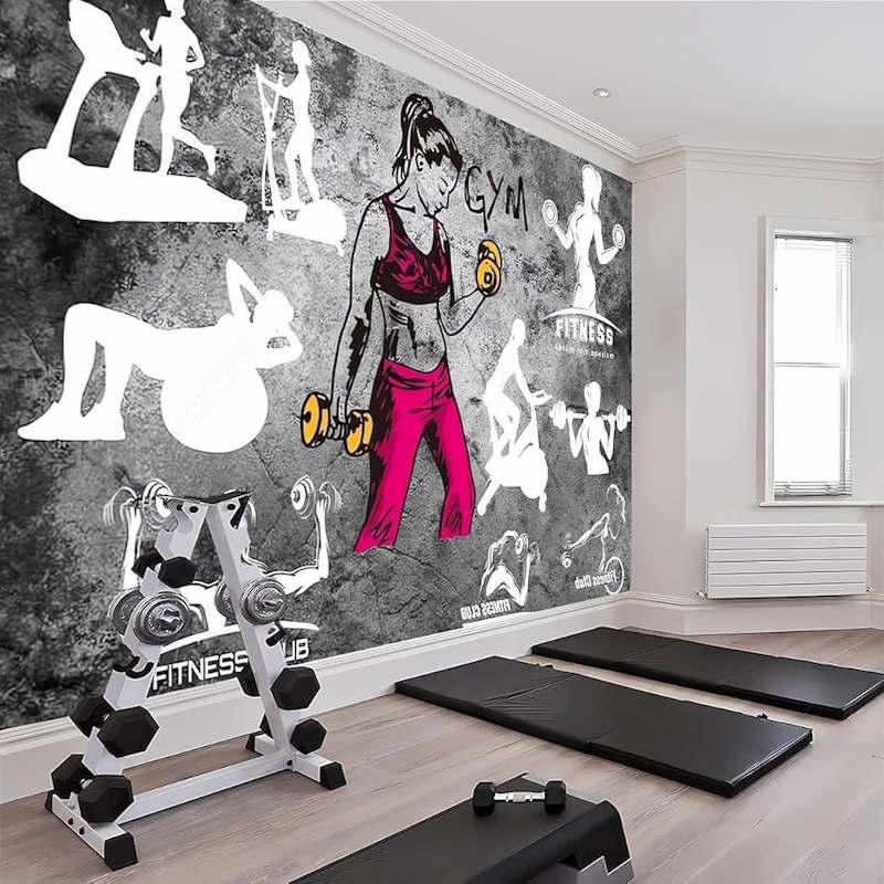 Giấy dán tường Tường Vinh – Giải pháp hoàn hảo cho phòng gym của bạn