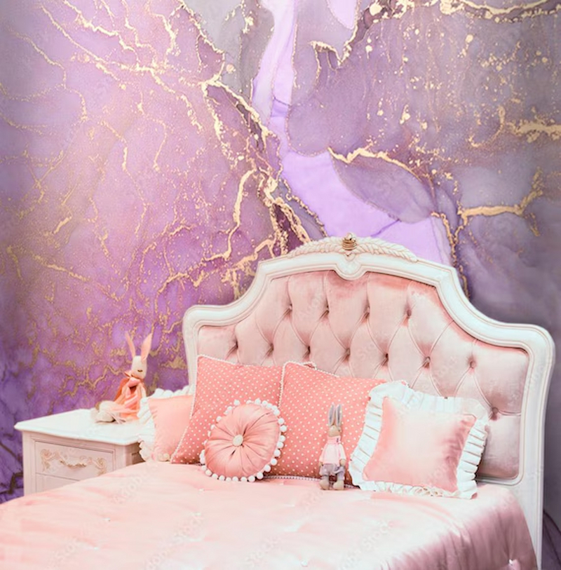 Giấy dán tường màu tím nhạt