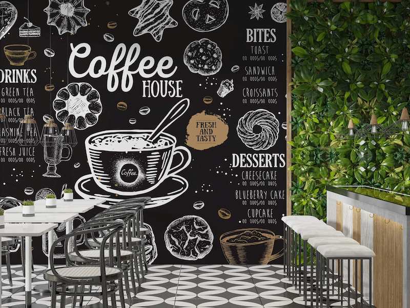 giấy dán tường nhà hàng