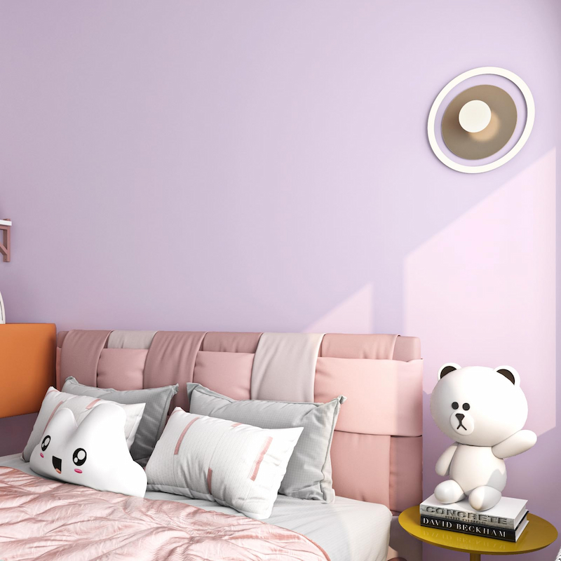 Giấy Dán Tường Màu Tím Hồng