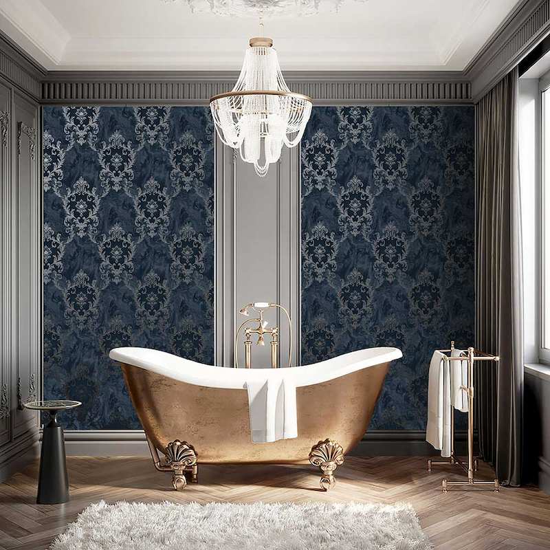 giấy dán tường màu xanh