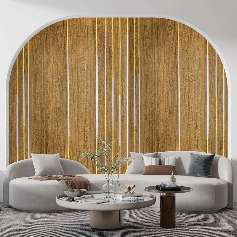 giấy dán tường màu nâu vàng