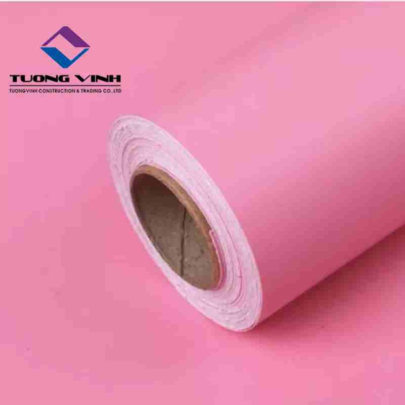Giấy Dán Tường Màu Hồng Trơn