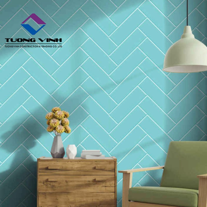 Giấy Dán Tường Màu Xanh Ngọc