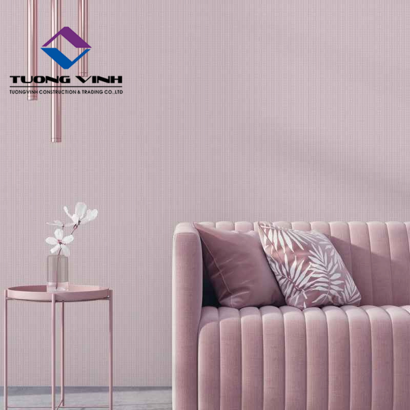 Giấy Dán Tường Màu Tím Hồng