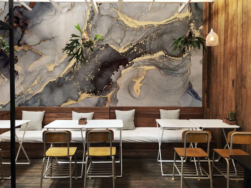 Mẫu giấy dán tường giả đá marble sang trọng, nâng tầm đẳng cấp không gian