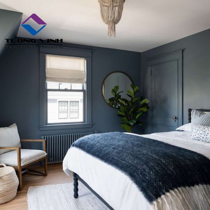 Mẫu Giấy Dán Tường Xanh Ghi