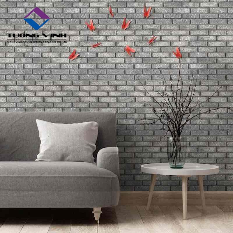 Mẫu Giấy Dán Tường Màu Xám Khói