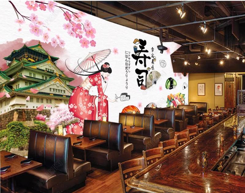 giấy dán tường nhà hàng