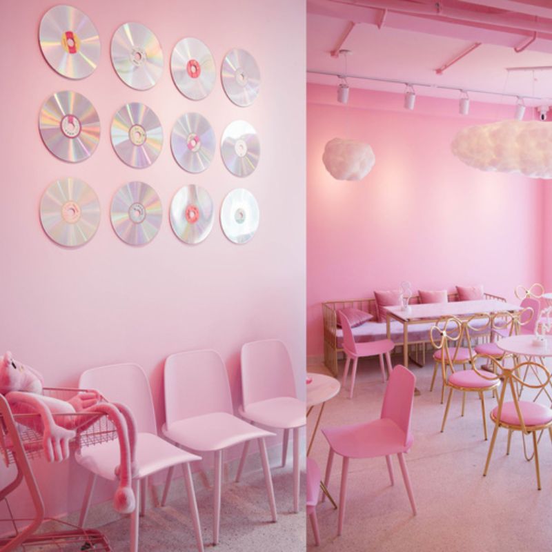 Quán cafe với tông hồng pastel độc đáo, ấn tượng Quán cafe với tông hồng pastel độc đáo, ấn tượng