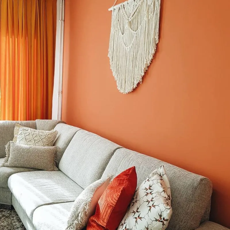 Giấy dán tường màu cam trơn