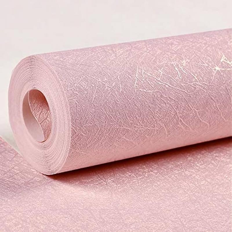 giấy dán tường màu hồng vân xước