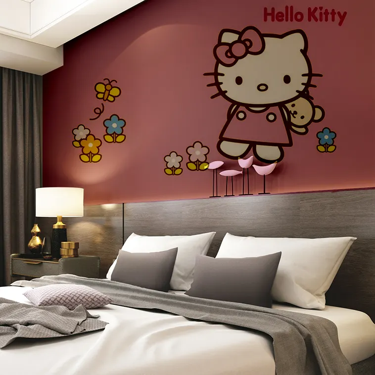 Giấy Dán Tường Hello Kitty