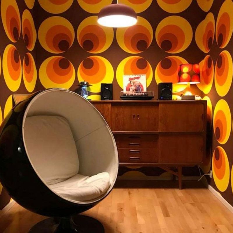 giấy dán tường màu nâu vàng