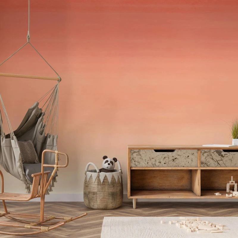 Giấy Dán Tường Màu Cam Đào
