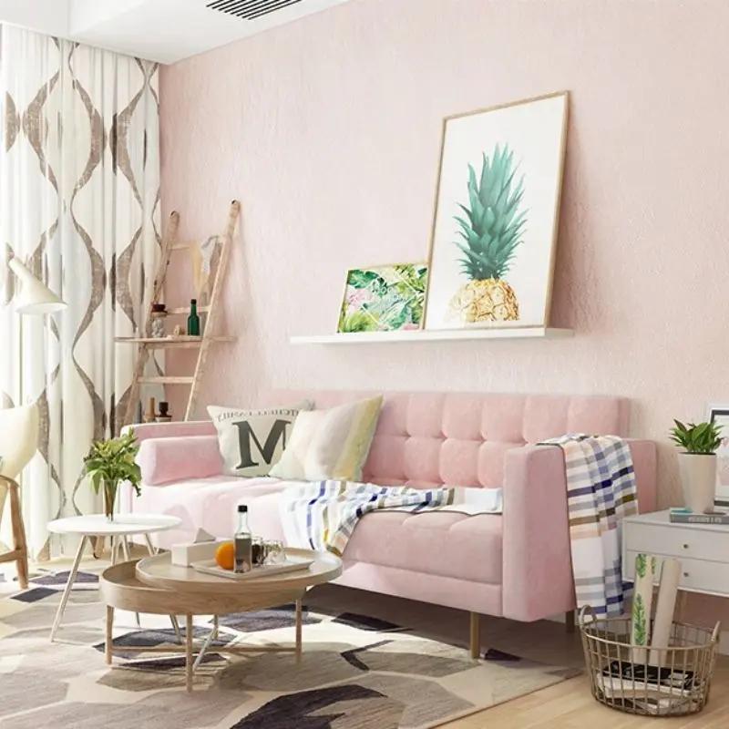 Giấy Dán Tường Màu Hồng Nhạt