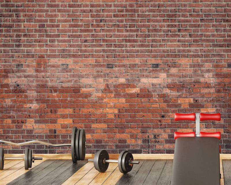 giấy dán tường phòng gym
