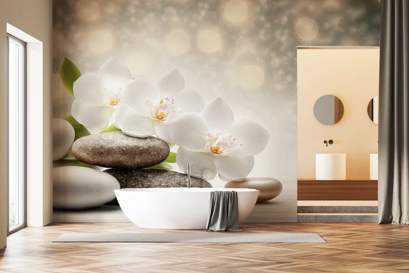 giấy dán tường spa