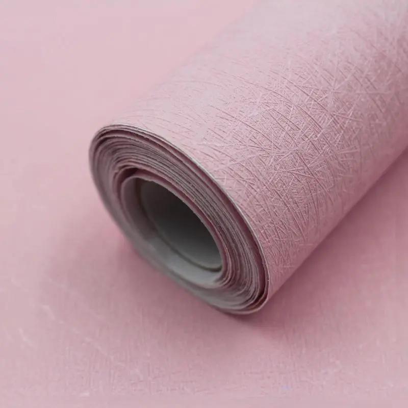 Giấy Dán Tường Màu Hồng Vân Xước