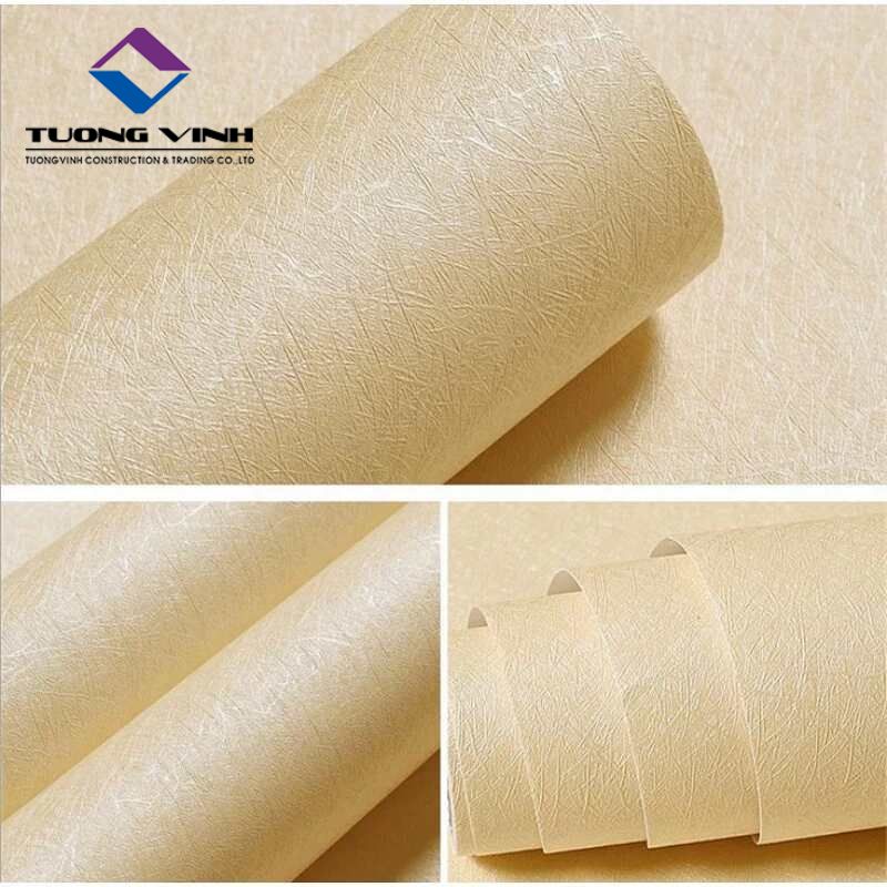 Giấy Dán Tường Màu Vàng Vân Sần