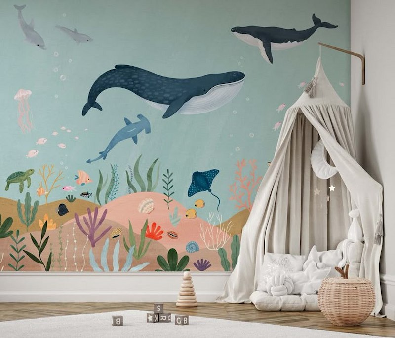 giấy dán tường mầm non