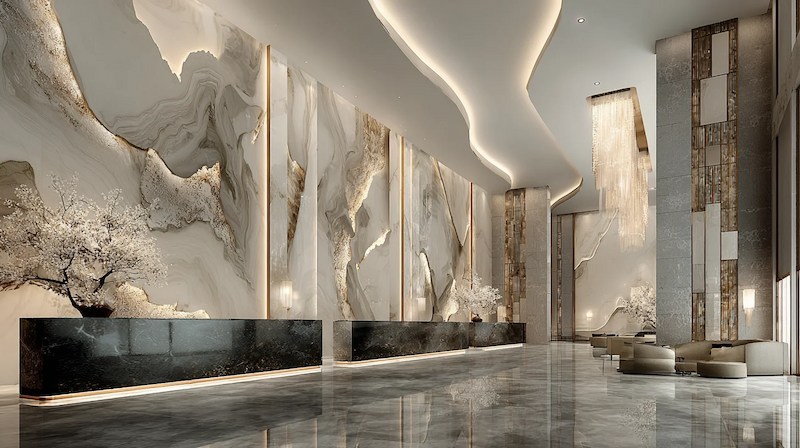 Khu vực sảnh đón tiếp và hành lang