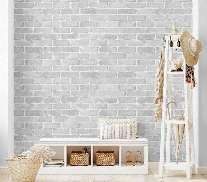 Hướng dẫn lựa chọn giấy dán tường giả gạch màu xám