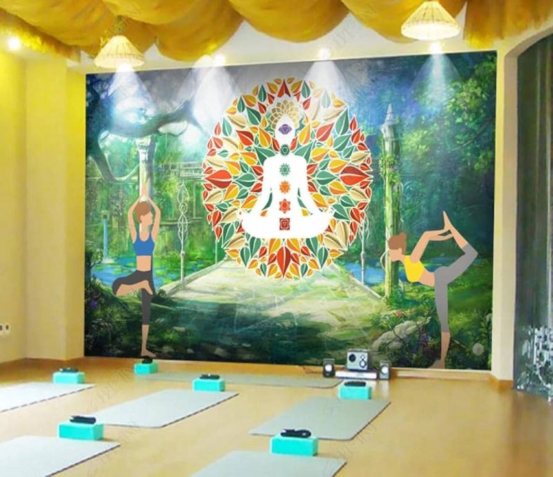 giấy dán tường phòng yoga giấy dán tường phòng yoga