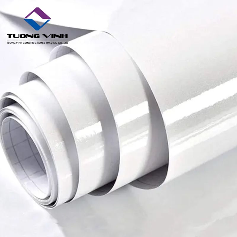 Giấy Dán Tường Trắng Bóng
