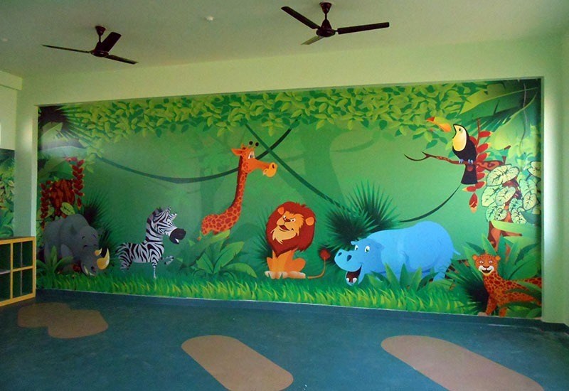 giấy dán tường mầm non