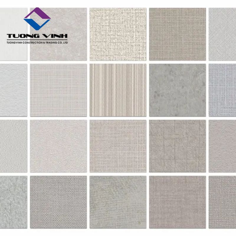 Giấy Dán Tường Màu Xám Trắng
