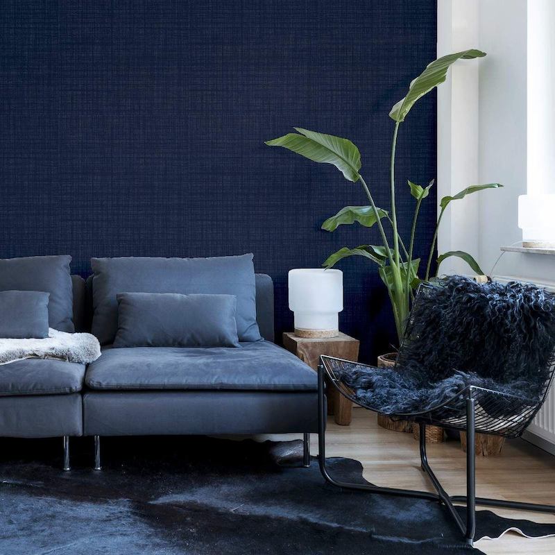 Giấy Dán Tường Xanh Navy