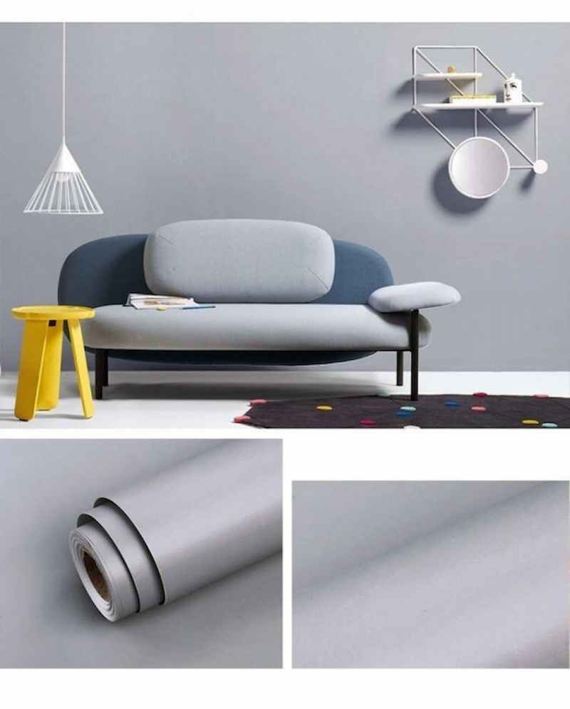 giấy dán tường màu xám trơn