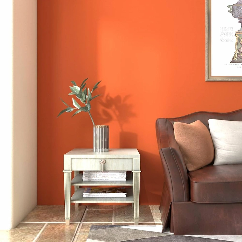 Giấy dán tường màu cam trơn