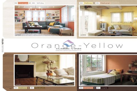 Giấy dán tường cao cấp Nhật Bản Yellow - Orange