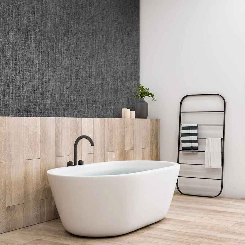 Giấy Dán Tường Màu Xám Nhám