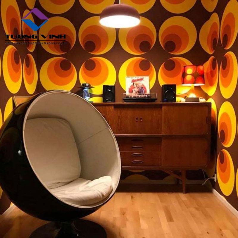 Giấy Dán Tường Màu Nâu Vàng