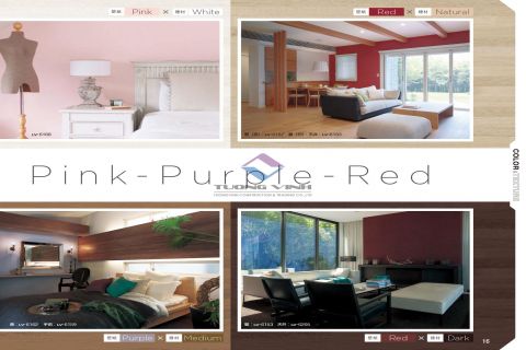 Giấy dán tường cao cấp Nhật Bản Pink - Red - Purple