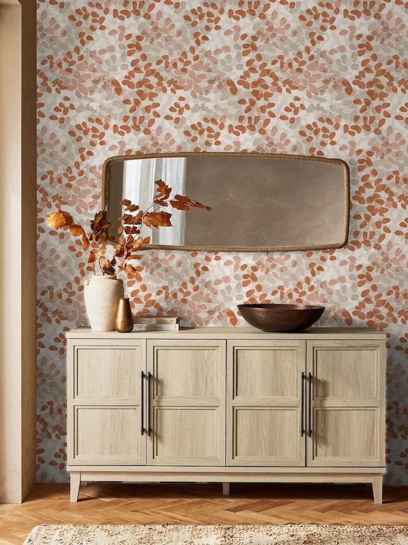 giấy dán tường màu cam