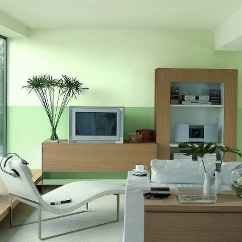 Giấy Dán Tường Màu Xanh Cốm