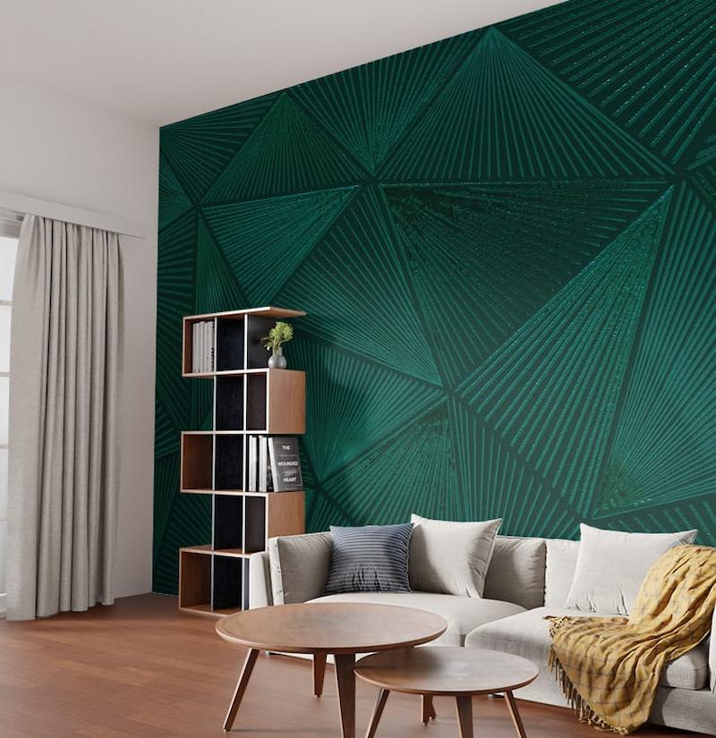 giấy dán tường màu xanh lá